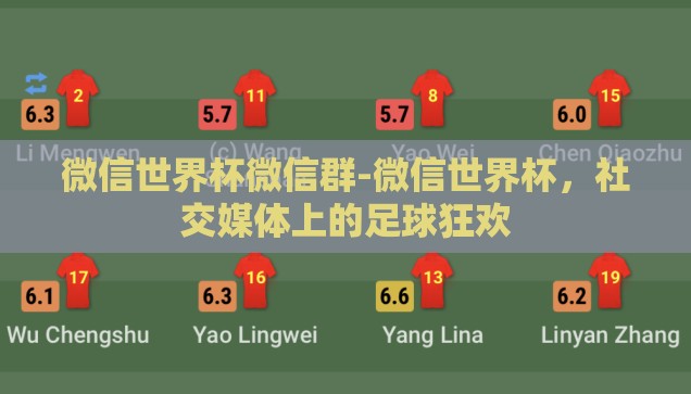 微信世界杯微信群-微信世界杯，社交媒体上的足球狂欢