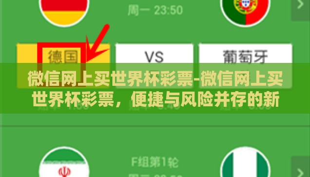 微信网上买世界杯彩票-微信网上买世界杯彩票，便捷与风险并存的新趋势
