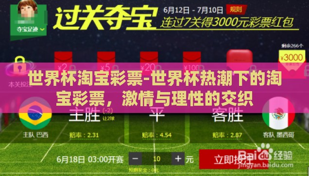 世界杯淘宝彩票-世界杯热潮下的淘宝彩票，激情与理性的交织
