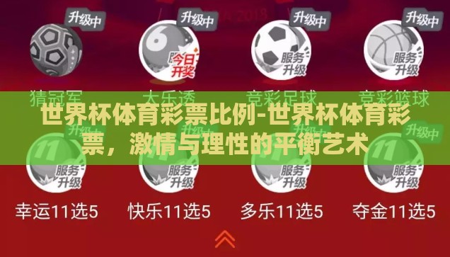 世界杯体育彩票比例-世界杯体育彩票，激情与理性的平衡艺术