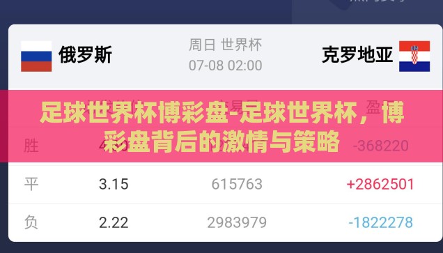 世界杯了怎么买彩票-世界杯热潮，理性购彩指南