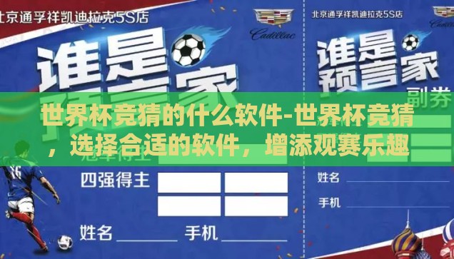 世界杯竞猜的什么软件-世界杯竞猜，选择合适的软件，增添观赛乐趣