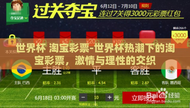 世界杯 淘宝彩票-世界杯热潮下的淘宝彩票，激情与理性的交织