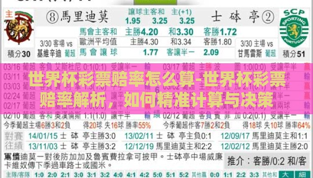 世界杯彩票赔率怎么算-世界杯彩票赔率解析，如何精准计算与决策