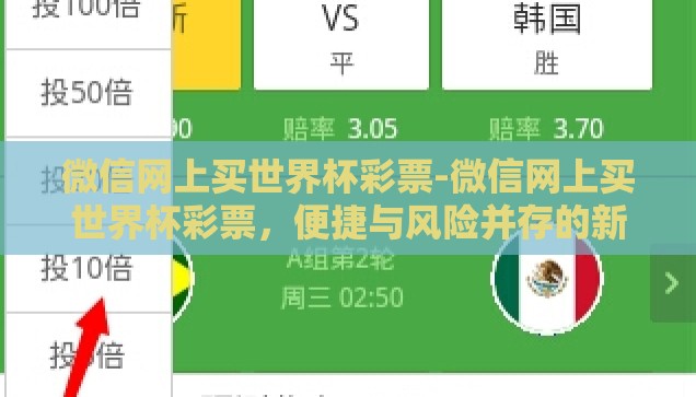 微信网上买世界杯彩票-微信网上买世界杯彩票，便捷与风险并存的新兴选择