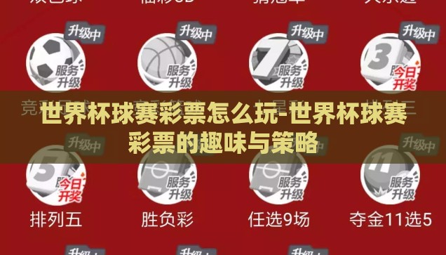 世界杯球赛彩票怎么玩-世界杯球赛彩票的趣味与策略