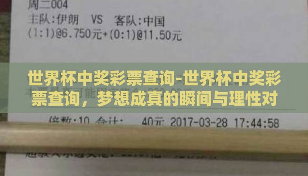 世界杯中奖彩票查询-世界杯中奖彩票查询，梦想成真的瞬间与理性对待的智慧