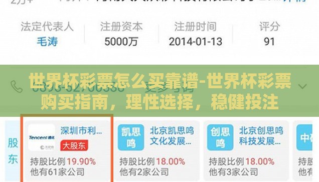 世界杯彩票怎么买靠谱-世界杯彩票购买指南，理性选择，稳健投注