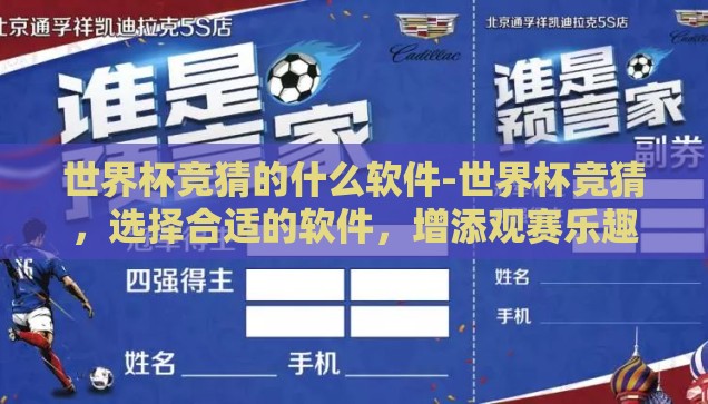 世界杯竞猜的什么软件-世界杯竞猜，选择合适的软件，增添观赛乐趣