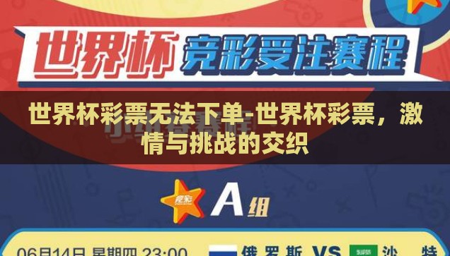 世界杯彩票无法下单-世界杯彩票，激情与挑战的交织