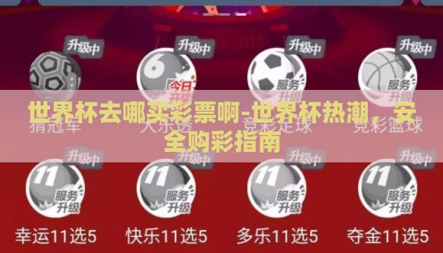世界杯去哪买彩票啊-世界杯热潮，安全购彩指南