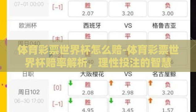 微信世界杯体育彩票-微信世界杯，体育彩票的数字狂欢