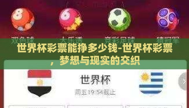 世界杯彩票能挣多少钱-世界杯彩票，梦想与现实的交织