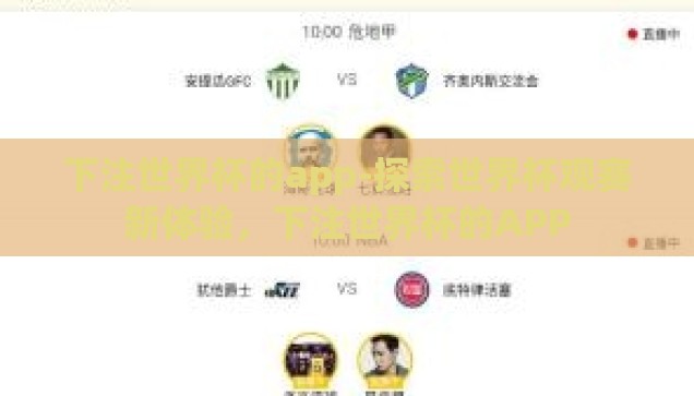 下注世界杯的app-探索世界杯观赛新体验，下注世界杯的APP