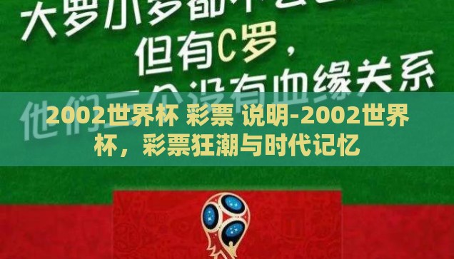 2002世界杯 彩票 说明-2002世界杯，彩票狂潮与时代记忆